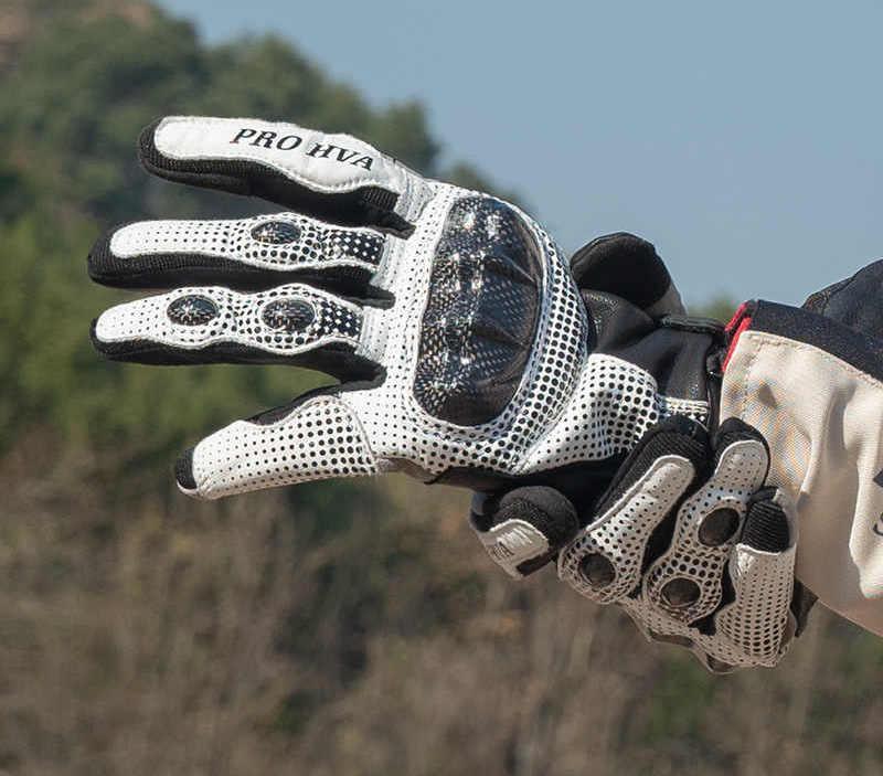 Bean's Moto Booth HVA™ Tactical All-Season motorcycle riding gloves with reinforced palms and adjustable wrist straps.
