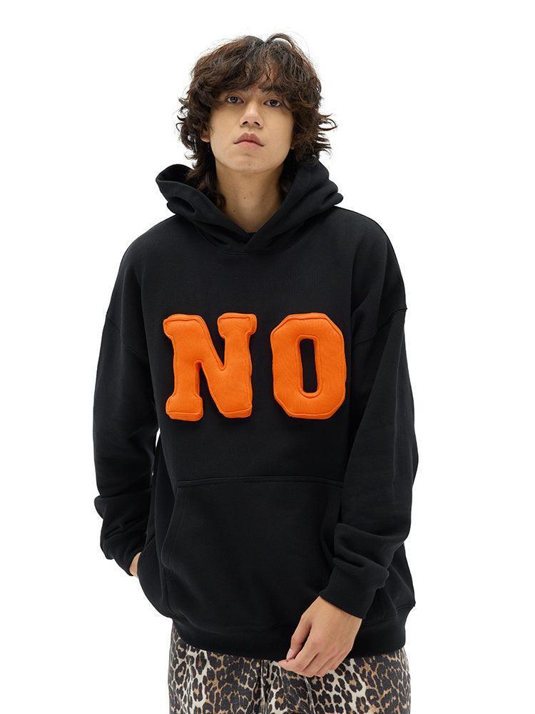 Bean's Moto Booth Stop Asking 3D hoodie featuring a front graphic design and comfortable fabric, shown on a hanger.