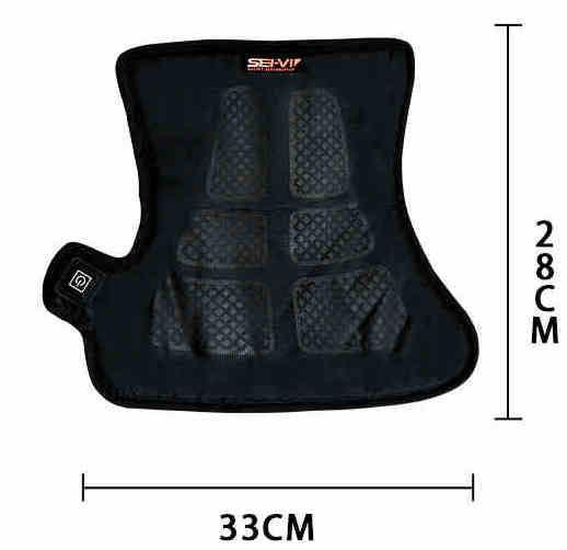 SEIVI™ Motorcycle heated seat cushion by Bean's Moto Booth, black motorcycle accessory with heating elements and ergonomic design.