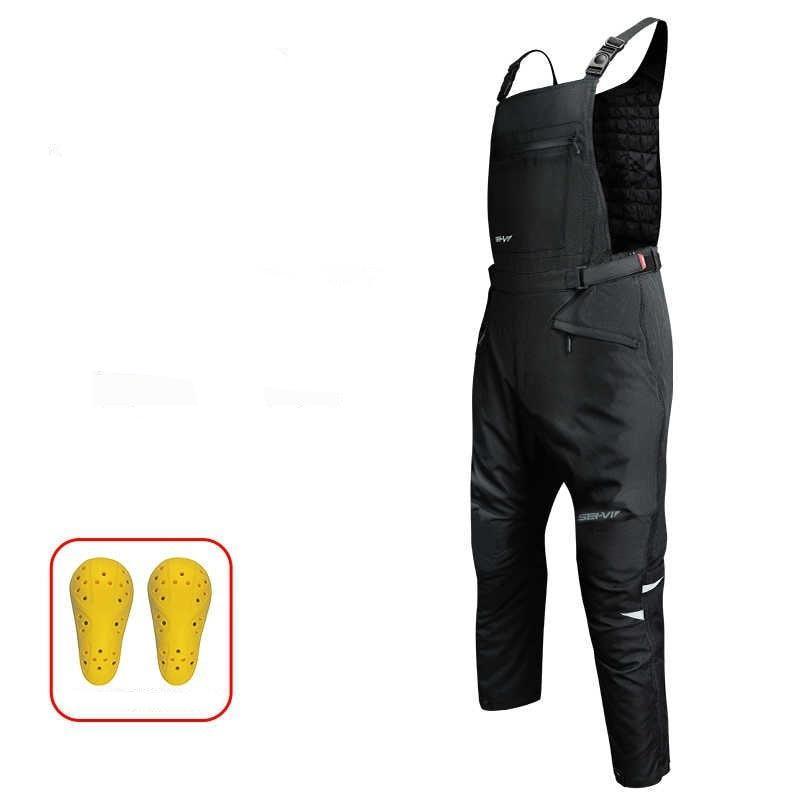 Seivi™ Motorcycle winter thermal pants by Bean's Moto Booth, quick-release design, black insulated motorcycle riding pants.