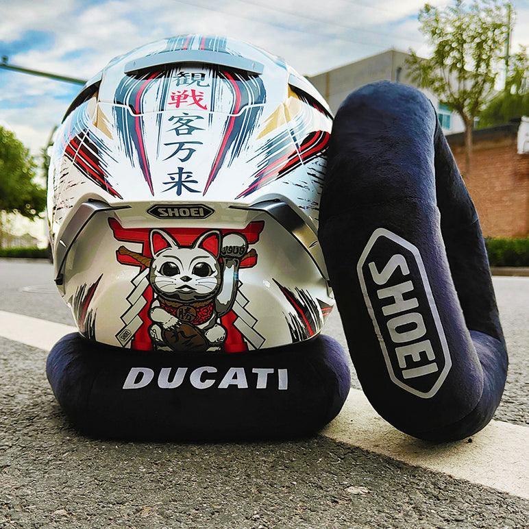 Bean's Moto Booth motorcycle helmet ventilation pad shown fitted inside a helmet for improved airflow and comfort during rides.