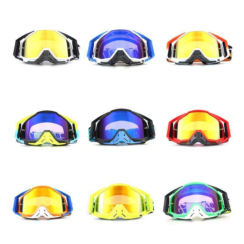 Black Motorcycle Off-Road Goggles by 100%™ with clear lenses and adjustable strap, designed for motocross and off-road riding.
