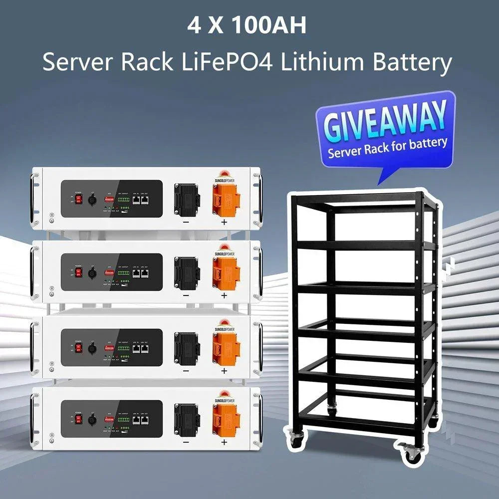 Off grid solar kit with 32 solar panels, lithium battery, and inverter by Green Vista Living for 16KW solar energy system
