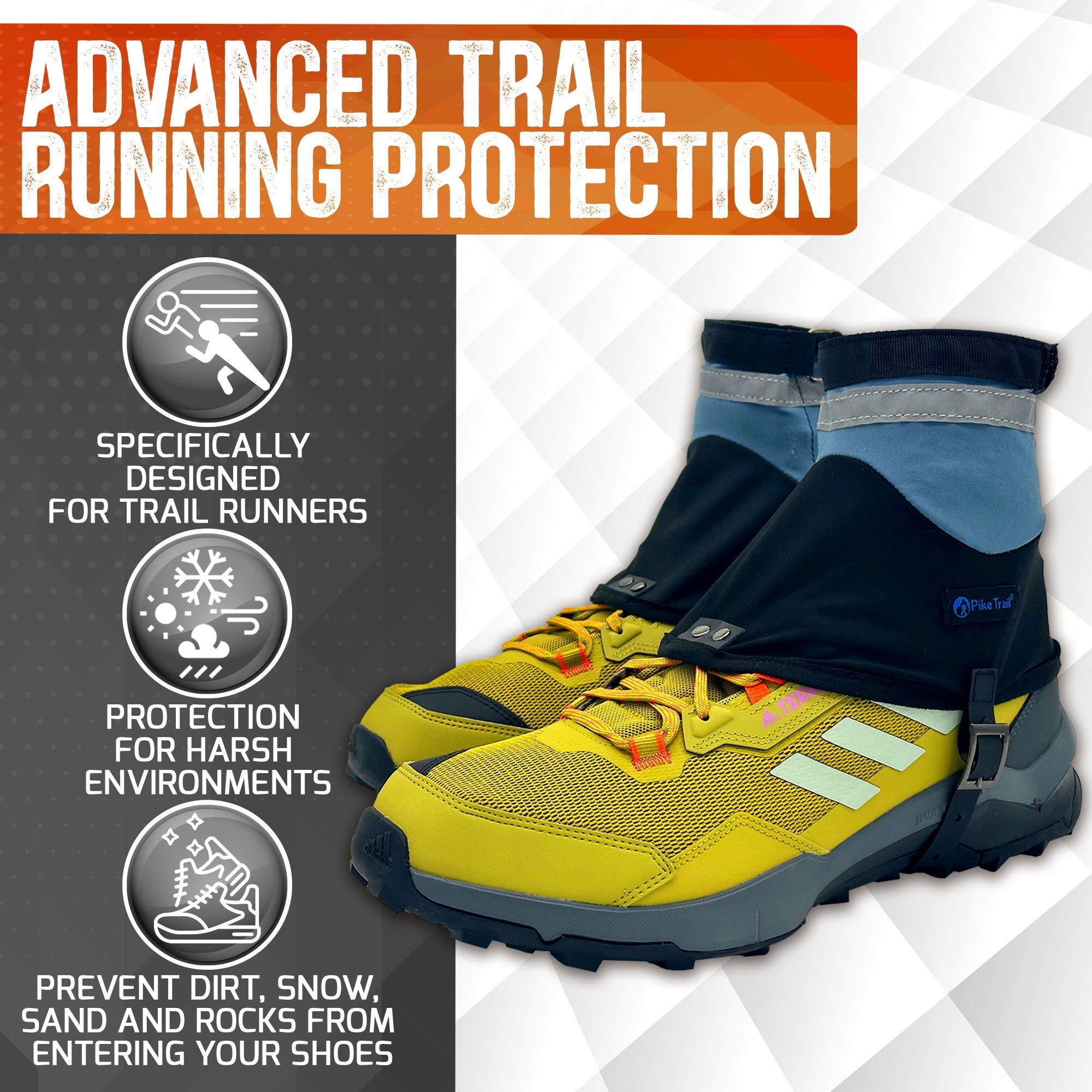 Pike Trail Low Cut Running Thru-Hiker Gaiters - OVERLANDERS Outfitter