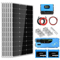 Green Vista Living Off Grid Solar Kit with 3000W inverter, 12VDC input, 120V output, battery, and 600W solar backup system.