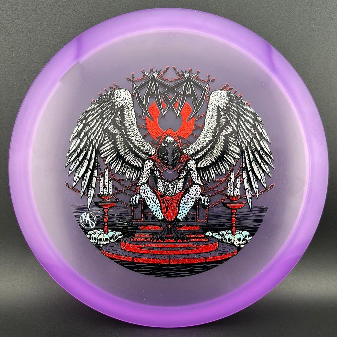 CryZtal Buzzz disc golf disc by Rare Air Discs featuring Karudi the Overseer artwork, made for disc golf players.