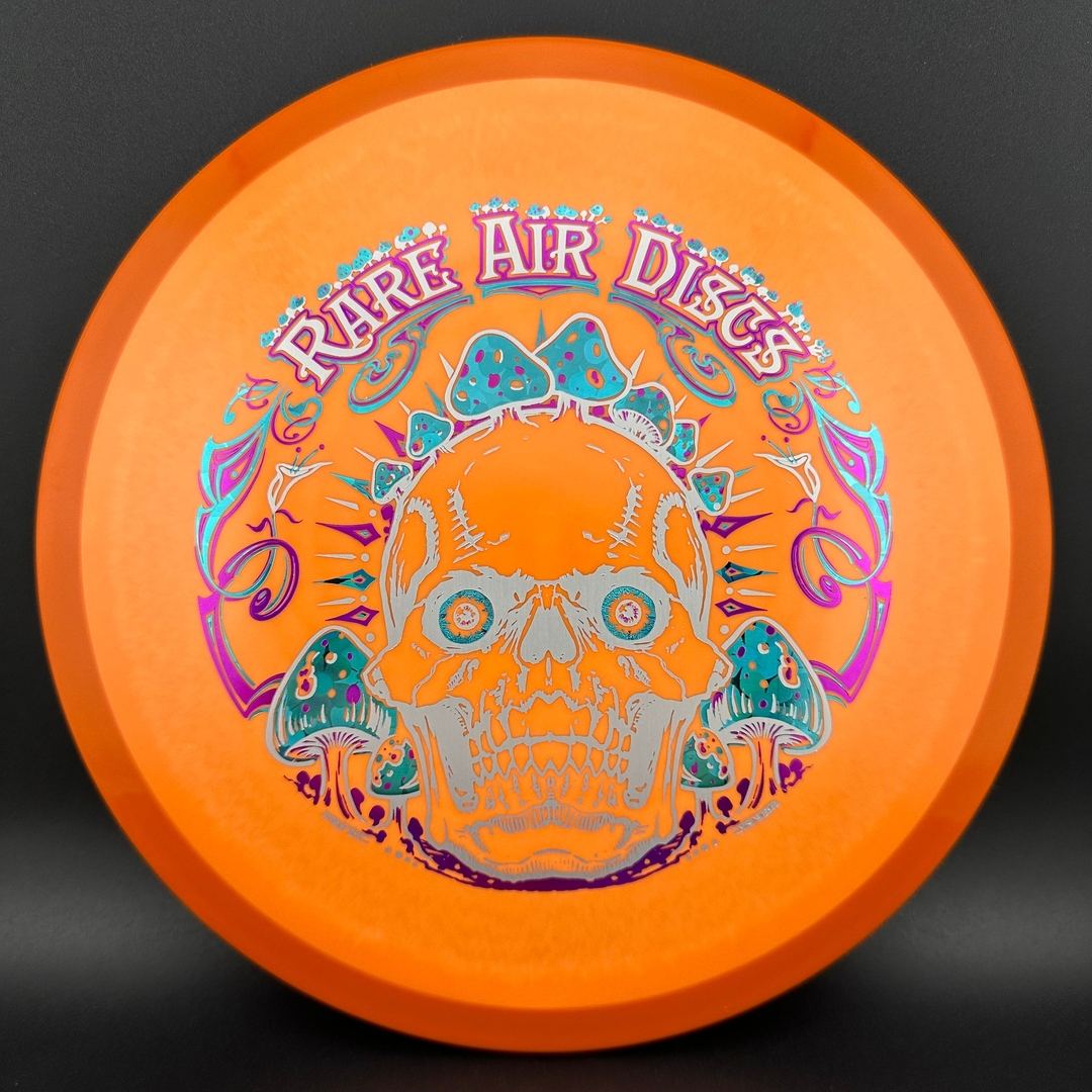 Fission Defy Crushin' Amanitas VIP 2.0 disc golf disc by Rare Air Discs, featuring vibrant design and durable construction.