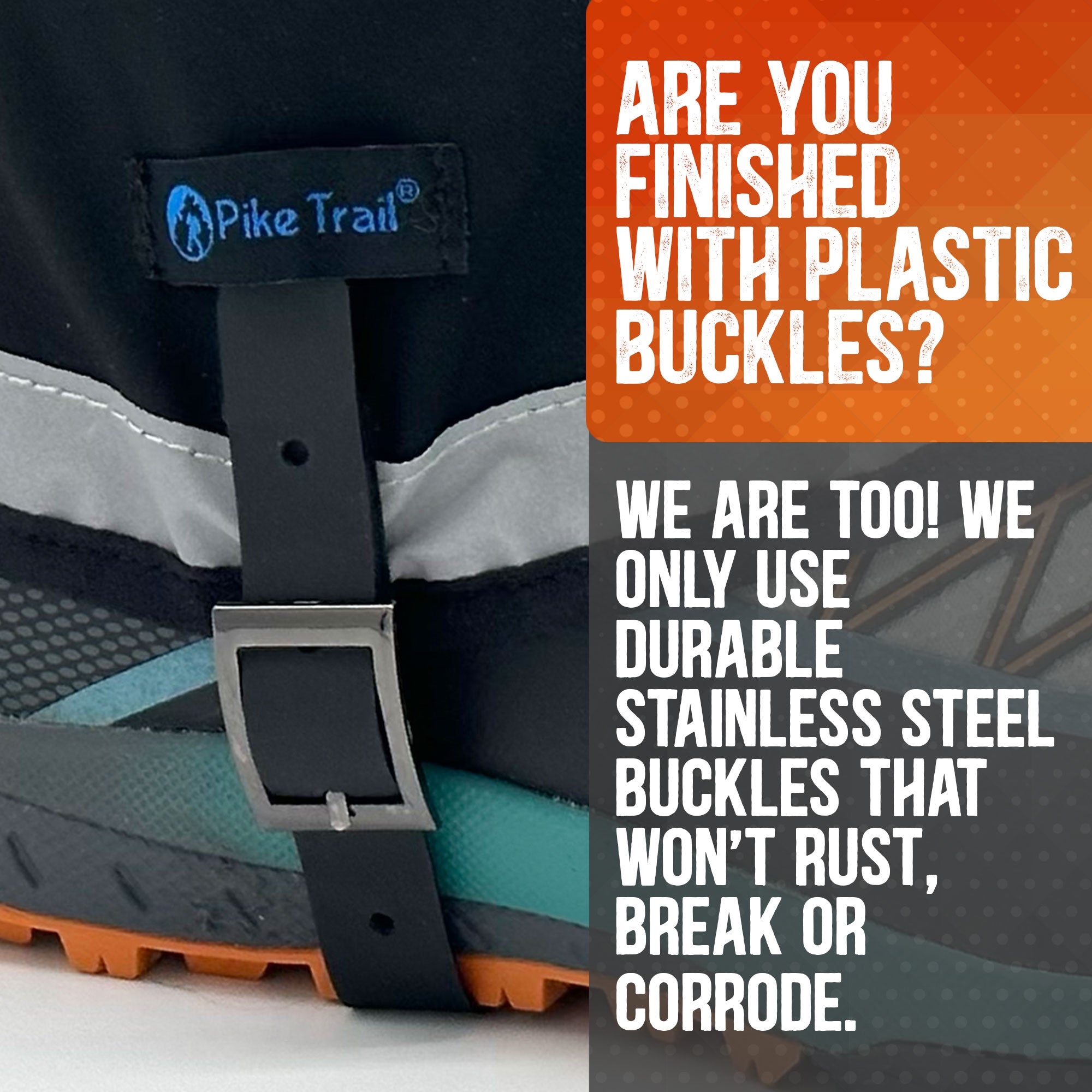 Pike Trail Mid Length Gaiters Small/Medium Adjustable Fit - OVERLANDERS Outfitter