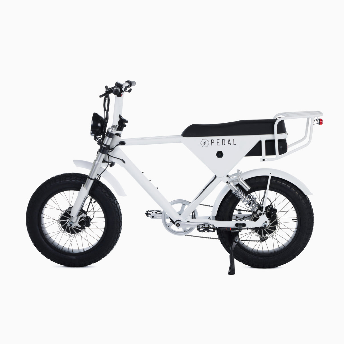 Rex E-Bikes Pedal Electric All Wheel Drive [S] E-Bike front view showing sleek frame and all-wheel drive system.