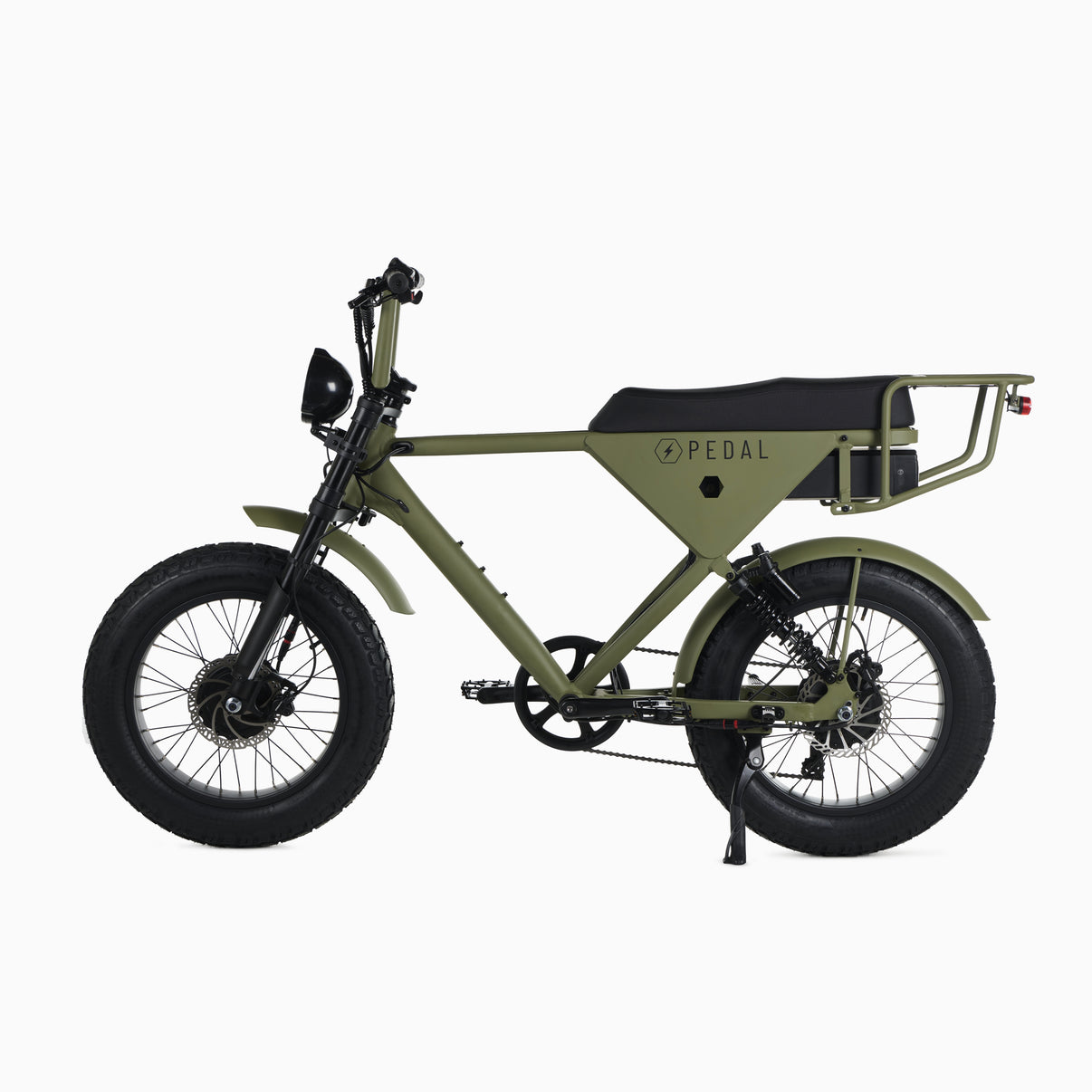 Front view of Rex E-Bikes Pedal Electric All Wheel Drive [S] E-Bike, showing the sleek frame and front wheel.