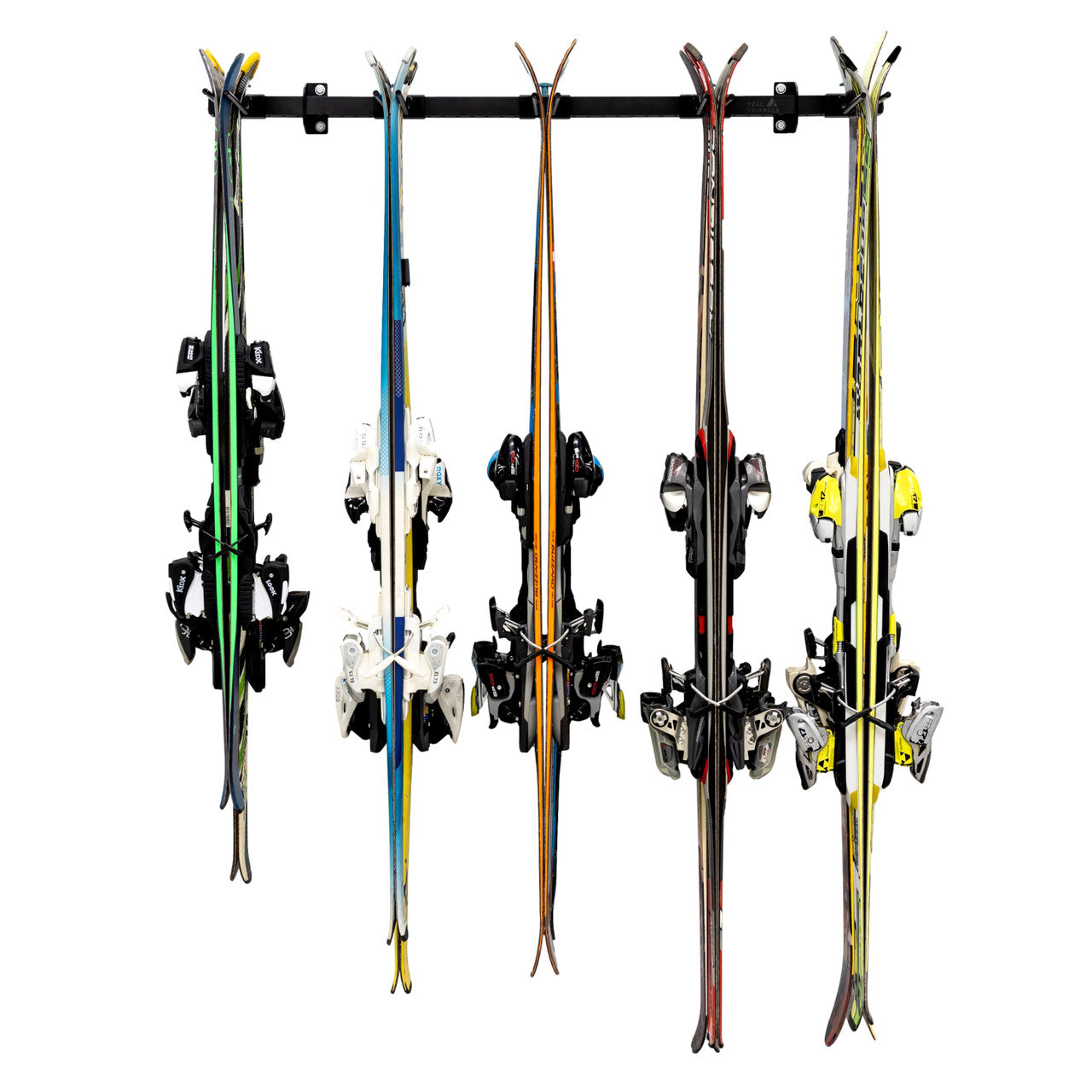 Solitude Ski Rack | Adjustable Wall Storage System | Holds 10 Pairs of Skis - OVERLANDERS Outfitter