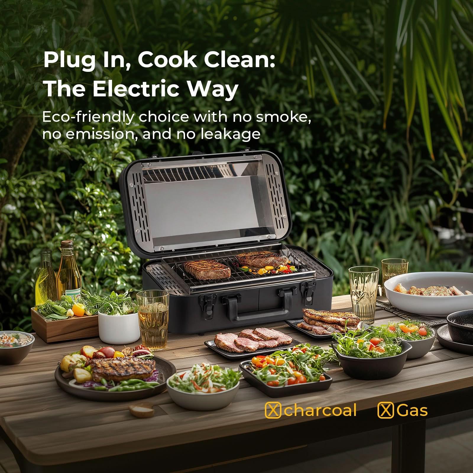 BougeRV Compact Outdoor Portable Electric Barbecue Grill - We The Collective
