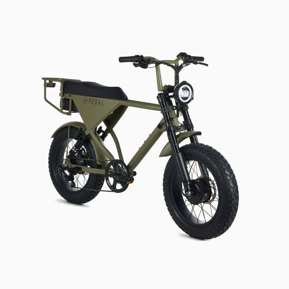 Rex E-Bikes all-wheel drive pedal electric E-Bike with sleek frame and integrated motor system, viewed from an angled side perspective.