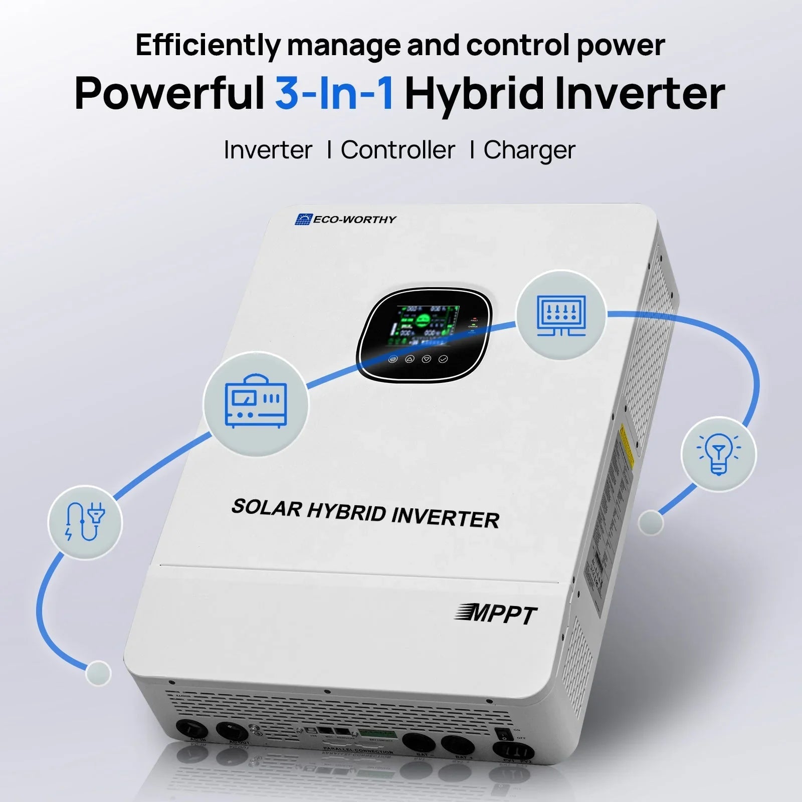 ECO-WORTHY 20.48KWh/30.72KWh Home Backup Power With 48V 100Ah LiFePO4 And 10000W 48V Off-Grid Inverter - OVERLANDERS Outfitter