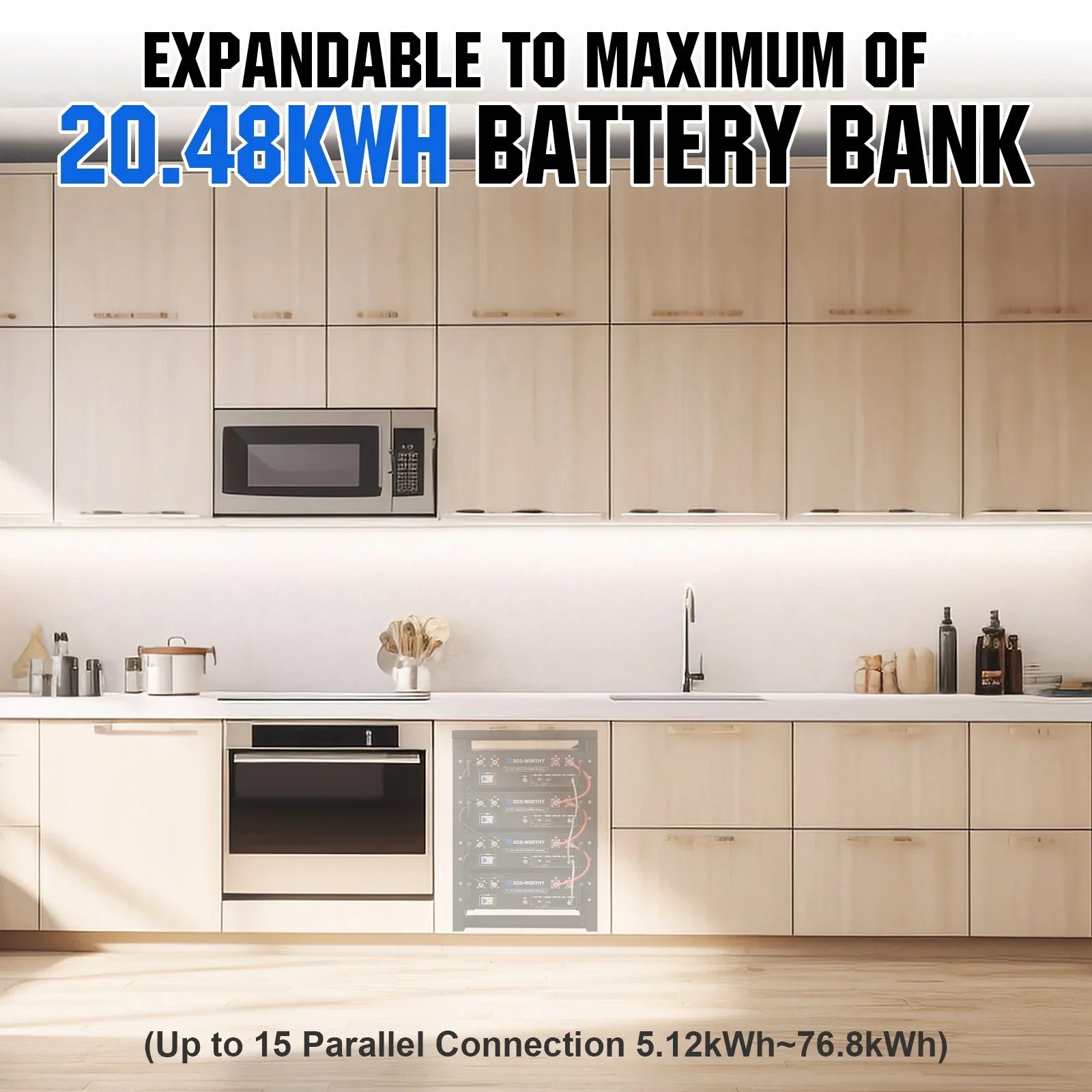ECO-WORTHY Complete Off-Grid Solar Panel Kit | 2×5kW 120V/240V Output | 20.48kWh–30.72kWh Lithium Battery | 7380W–9840W Solar Input - OVERLANDERS Outfitter