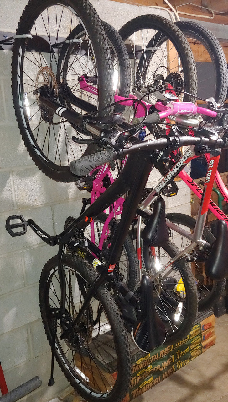 Blackstone Wall Mounted Bike Storage Rack | 4 Bikes | Black - OVERLANDERS Outfitter