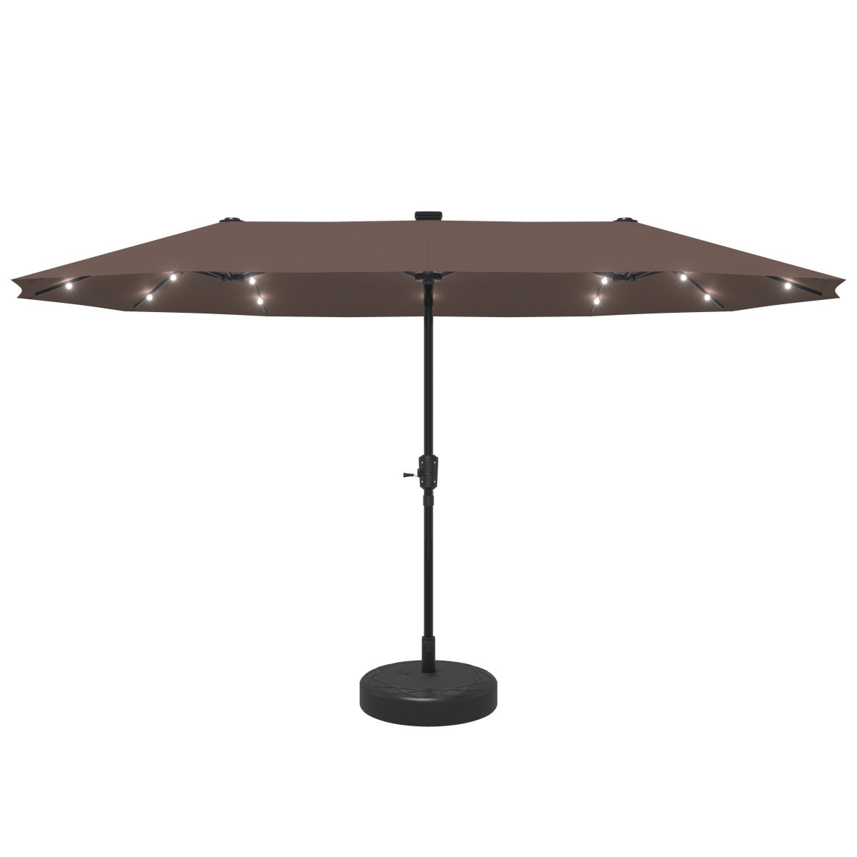 Ainfox 13ft Outdoor Patio Umbrella with Lights and Decorative Pattern Umbrella Base - OVERLANDERS Outfitter