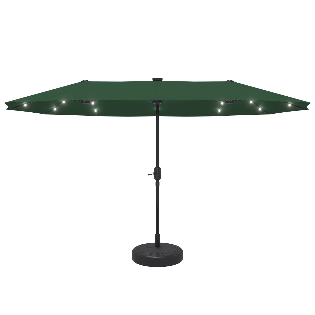 Ainfox 13ft Outdoor Patio Umbrella with Lights and Decorative Pattern Umbrella Base - OVERLANDERS Outfitter