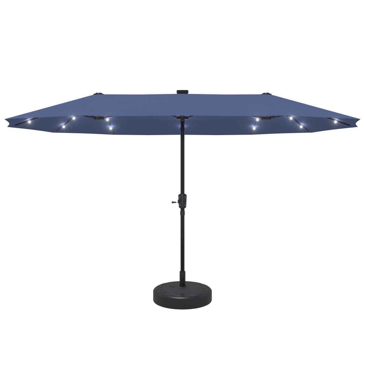Ainfox 13ft Outdoor Patio Umbrella with Lights and Decorative Pattern Umbrella Base - OVERLANDERS Outfitter