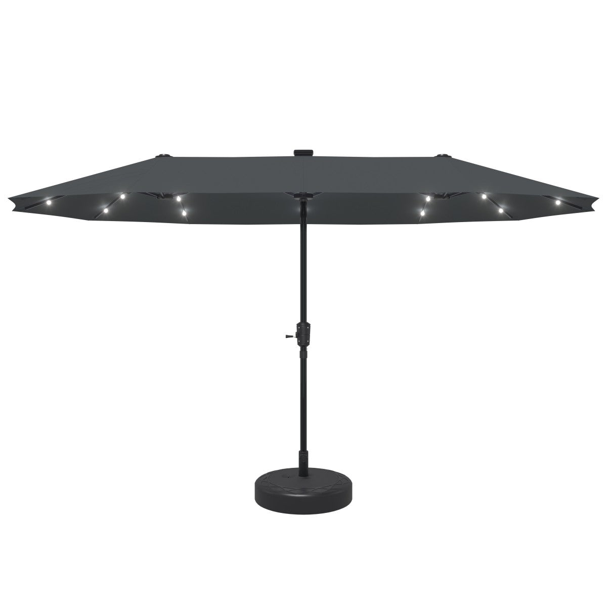 Ainfox 13ft Outdoor Patio Umbrella with Lights and Decorative Pattern Umbrella Base - OVERLANDERS Outfitter