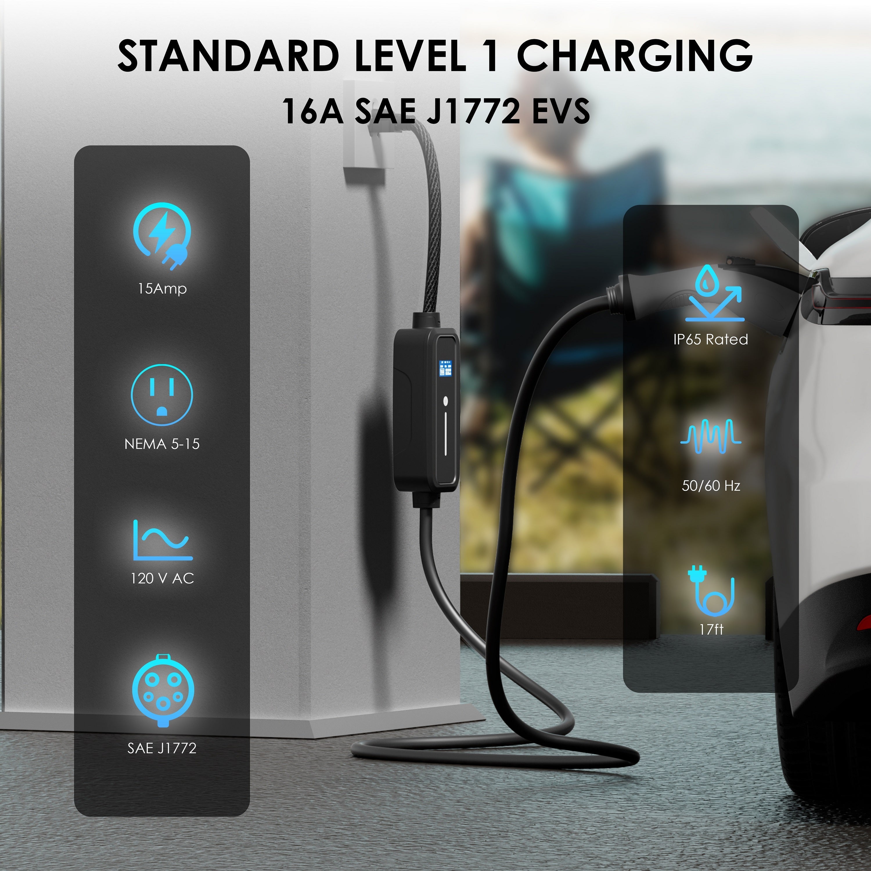 J1772 16A Portable Charger - We The Collective