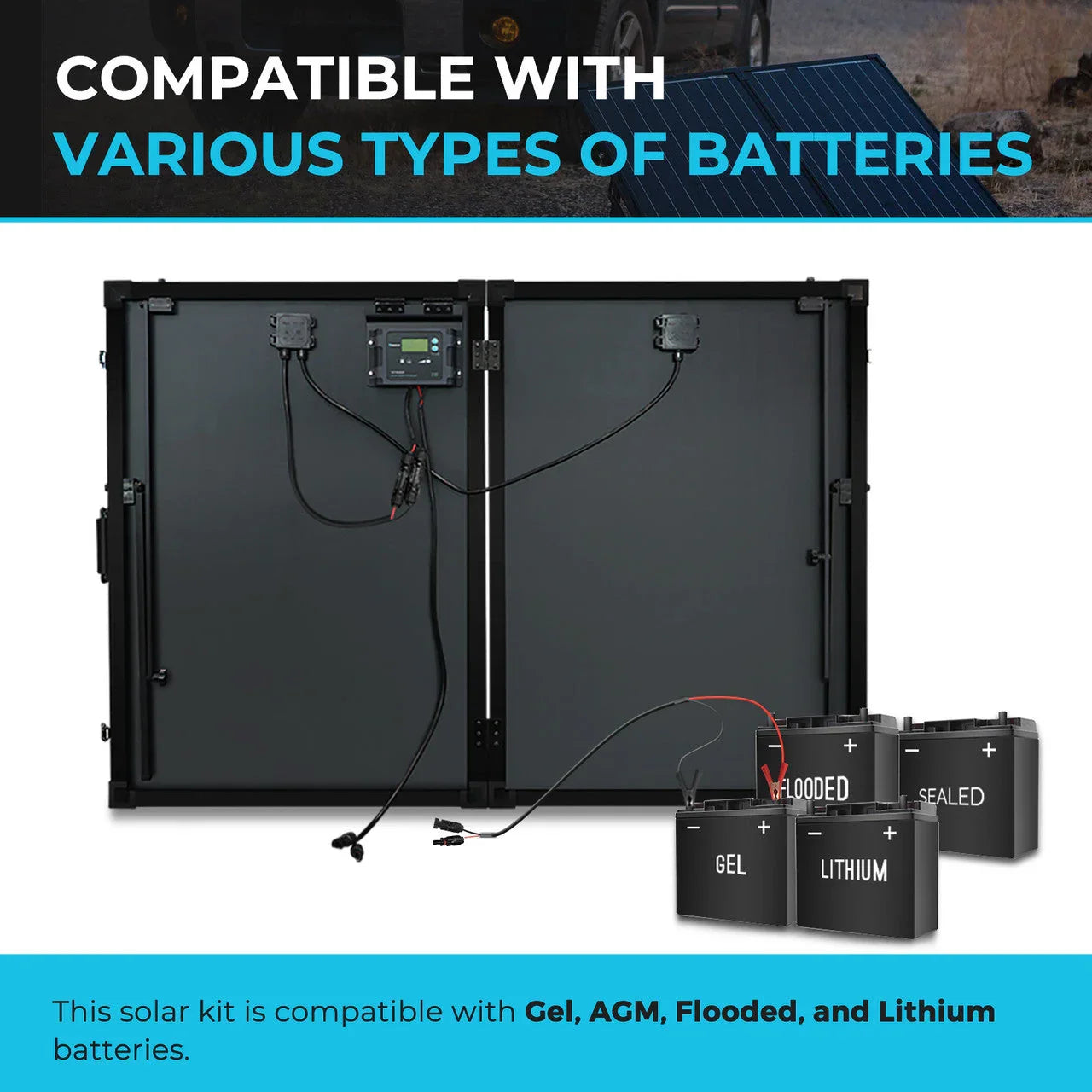 Renogy Solar Suitcase 200W 12V Monocrystalline Portable Solar Panel with Voyager - We The Collective