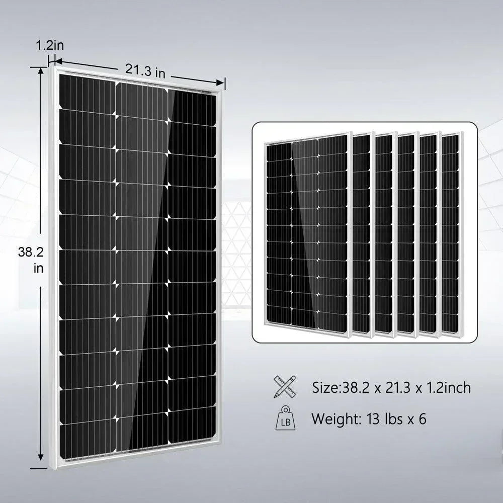 Green Vista Living Off Grid Solar Kit with 3000W inverter, 12VDC input, 120V output, and 600W solar backup system