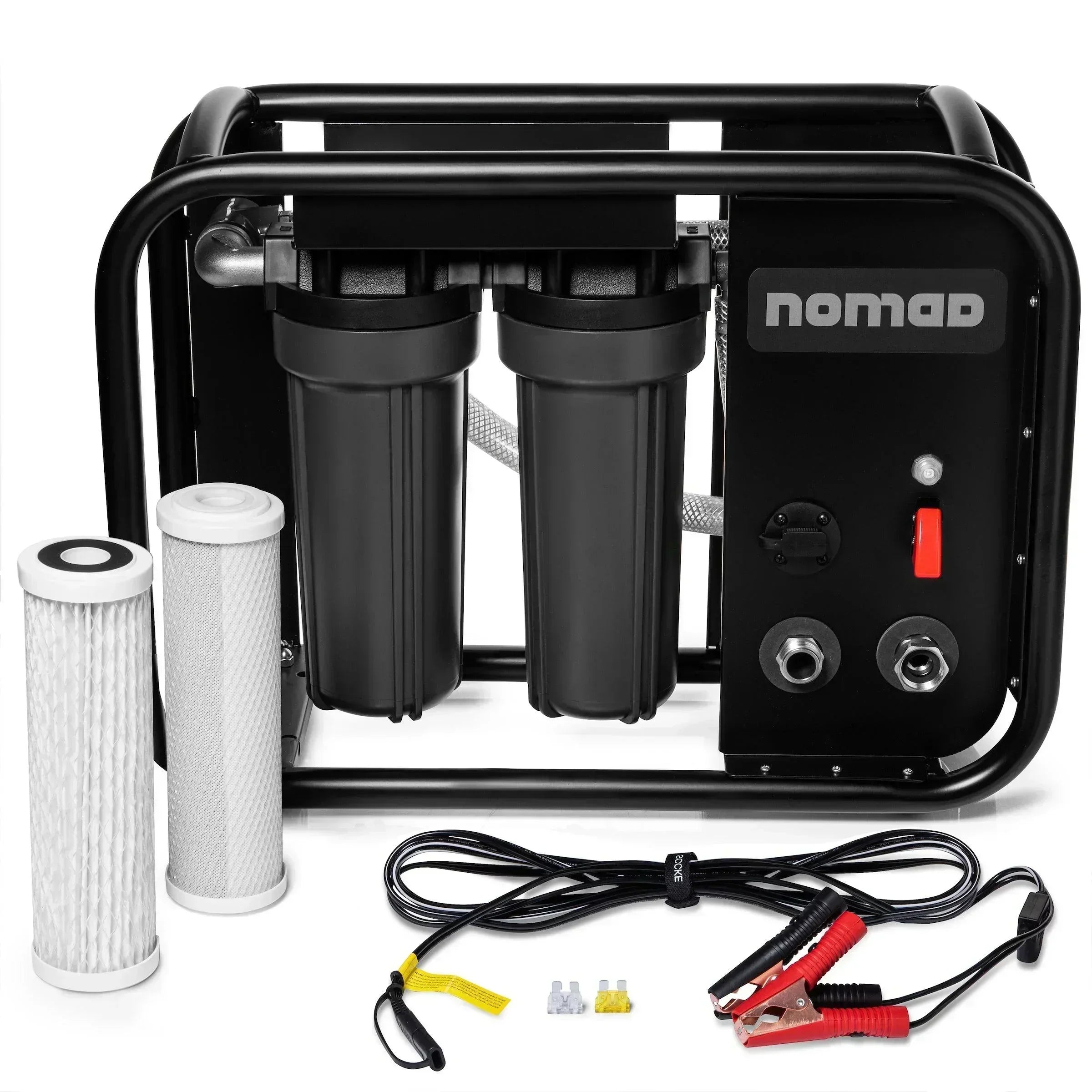 Green Vista Living Clearsource Nomad portable water filter and purifier with compact design and integrated spout for clean hydration.