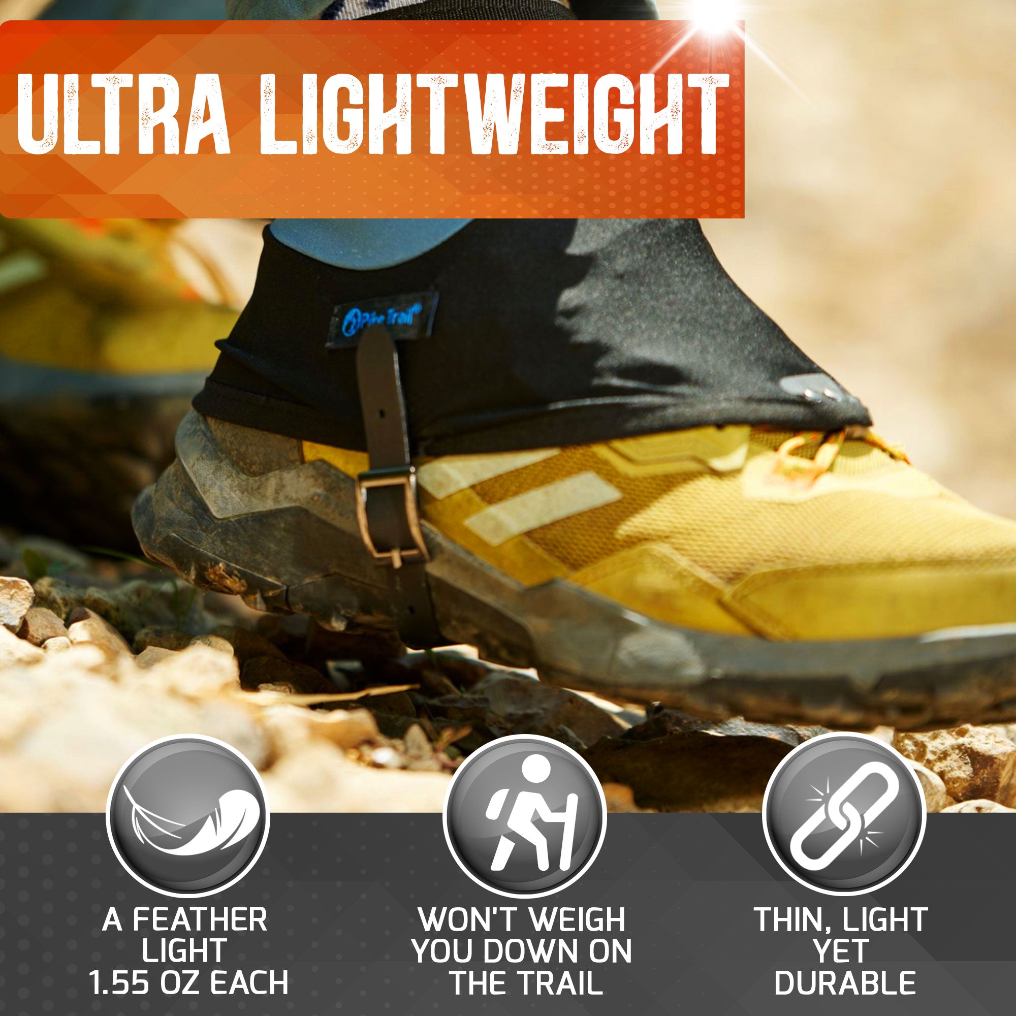 Pike Trail Low Cut Running Thru-Hiker Gaiters - OVERLANDERS Outfitter