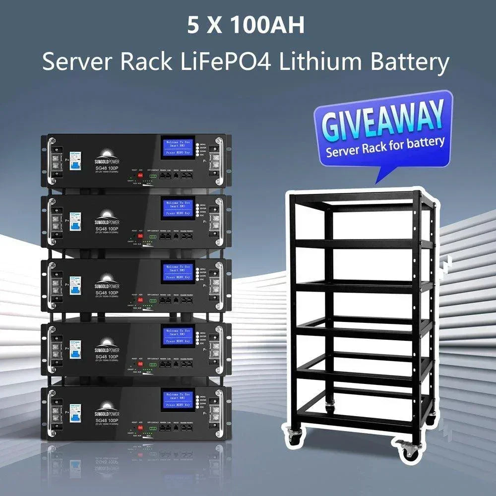 Off Grid Solar Kit with 32 solar panels, lithium battery, and inverter from Green Vista Living for renewable energy solutions.