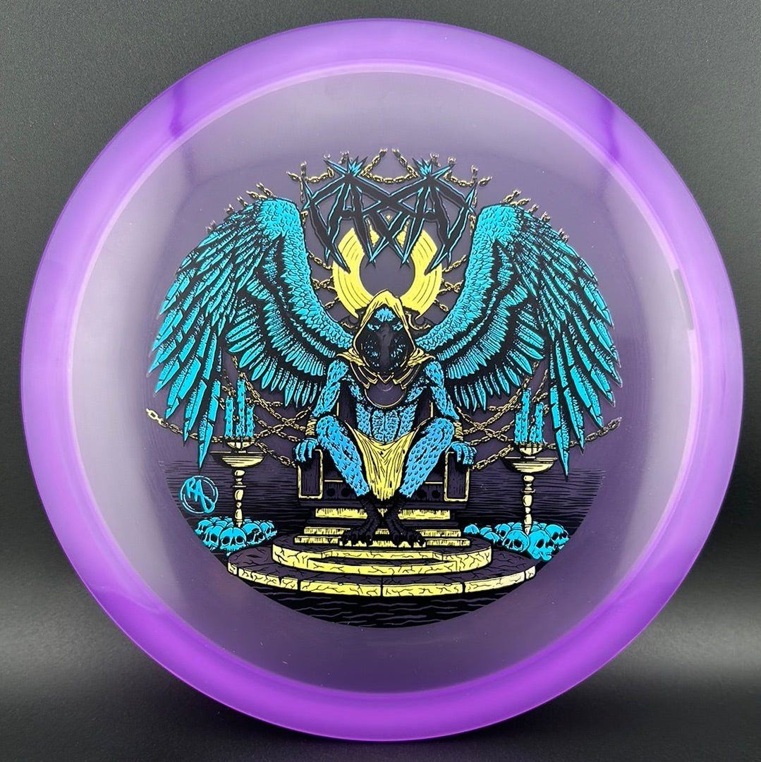 CryZtal Buzzz disc golf disc by Rare Air Discs featuring Karudi the Overseer design from Cult of RAD collection.