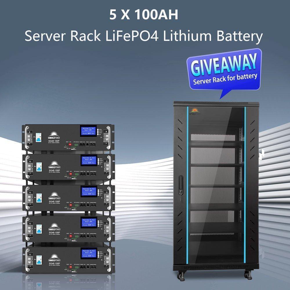 Off Grid Solar Kit with 22 solar panels and lithium battery from Green Vista Living, 13,000W capacity, for renewable energy.
