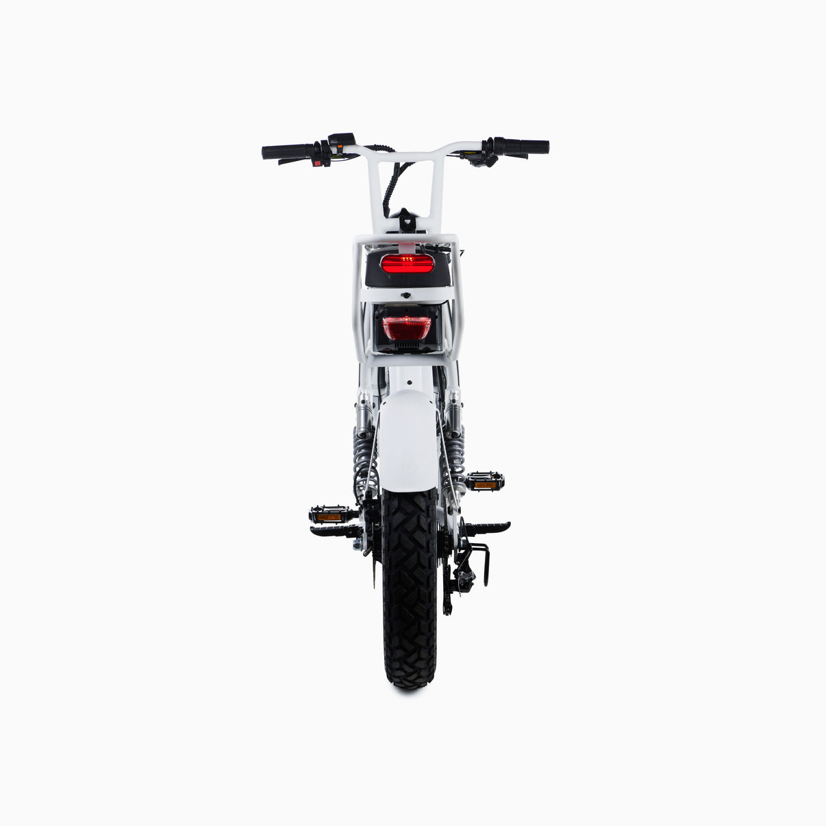Rex E-Bikes Pedal Electric All Wheel Drive E-Bike showing rear view with sturdy frame and all-wheel drive components.