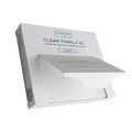 Alpenglow Readiness Supply Clean Towels XL™ disposable face towels in a pack of 10, shown neatly folded and stacked.
