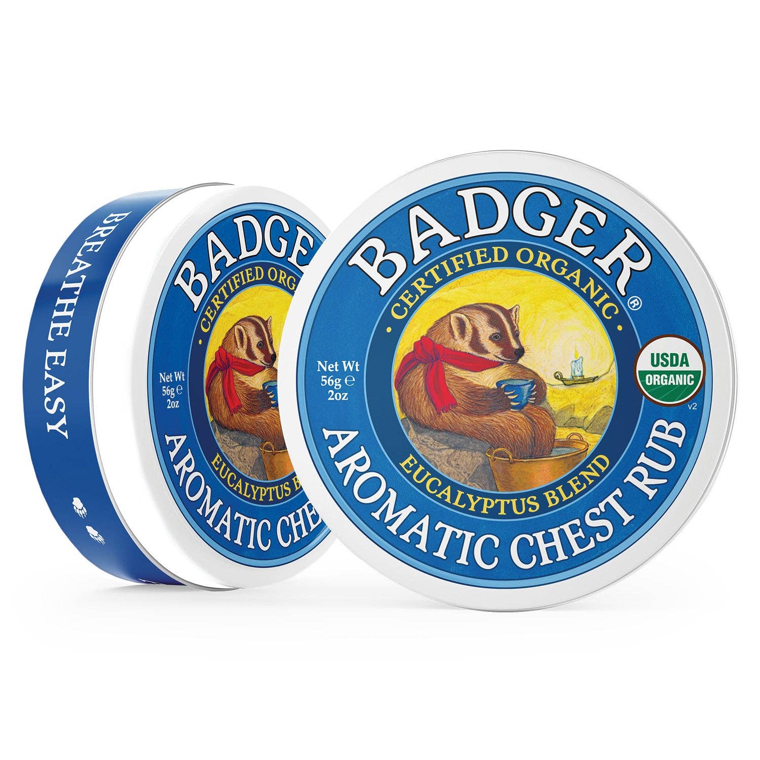 Slowly Aromatic Chest Rub jar with herbal-infused cream for soothing relief, shown in a close-up image.