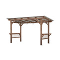 [06X13FT] Alora Durable Outdoor Hardtop BBQ Grill Shelter Gazebo With Shelves (SAK65420) - We The Collective