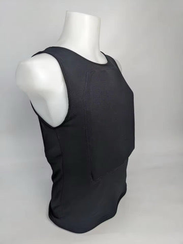 Redemption Tactical Ballistic Shirt 2.0 concealable soft vest with adjustable straps, NIJ Level IIIA .44 Mag protection visible details.