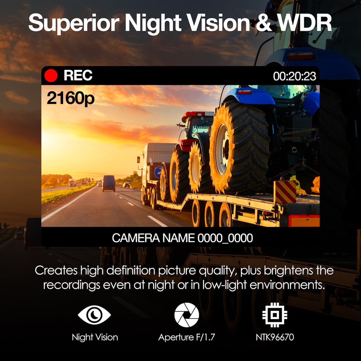 Rexing V1 4K Ultra HD dash cam with Wi-Fi, showing sleek design and lens for capturing high-quality video footage in vehicles.