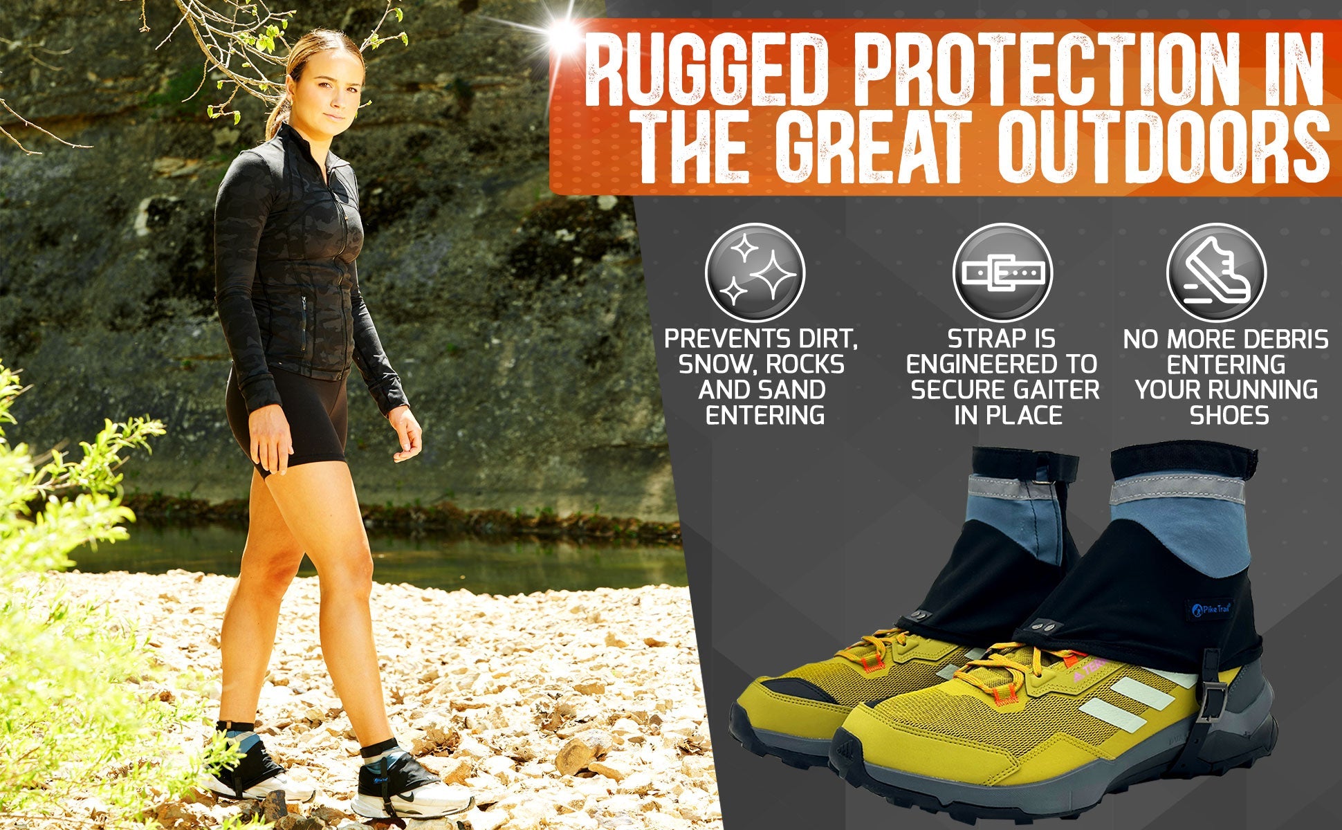 Pike Trail Low Cut Running Thru-Hiker Gaiters - OVERLANDERS Outfitter