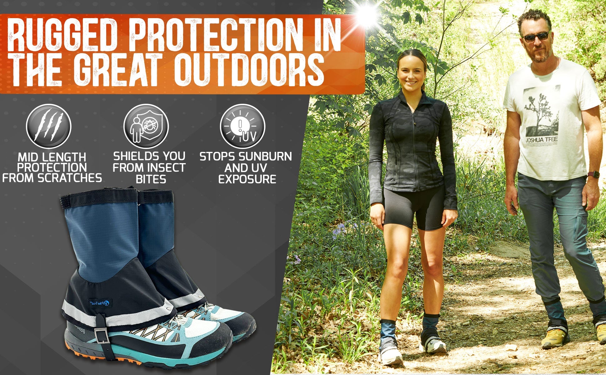 Pike Trail Mid Length Gaiters Small/Medium Adjustable Fit - OVERLANDERS Outfitter