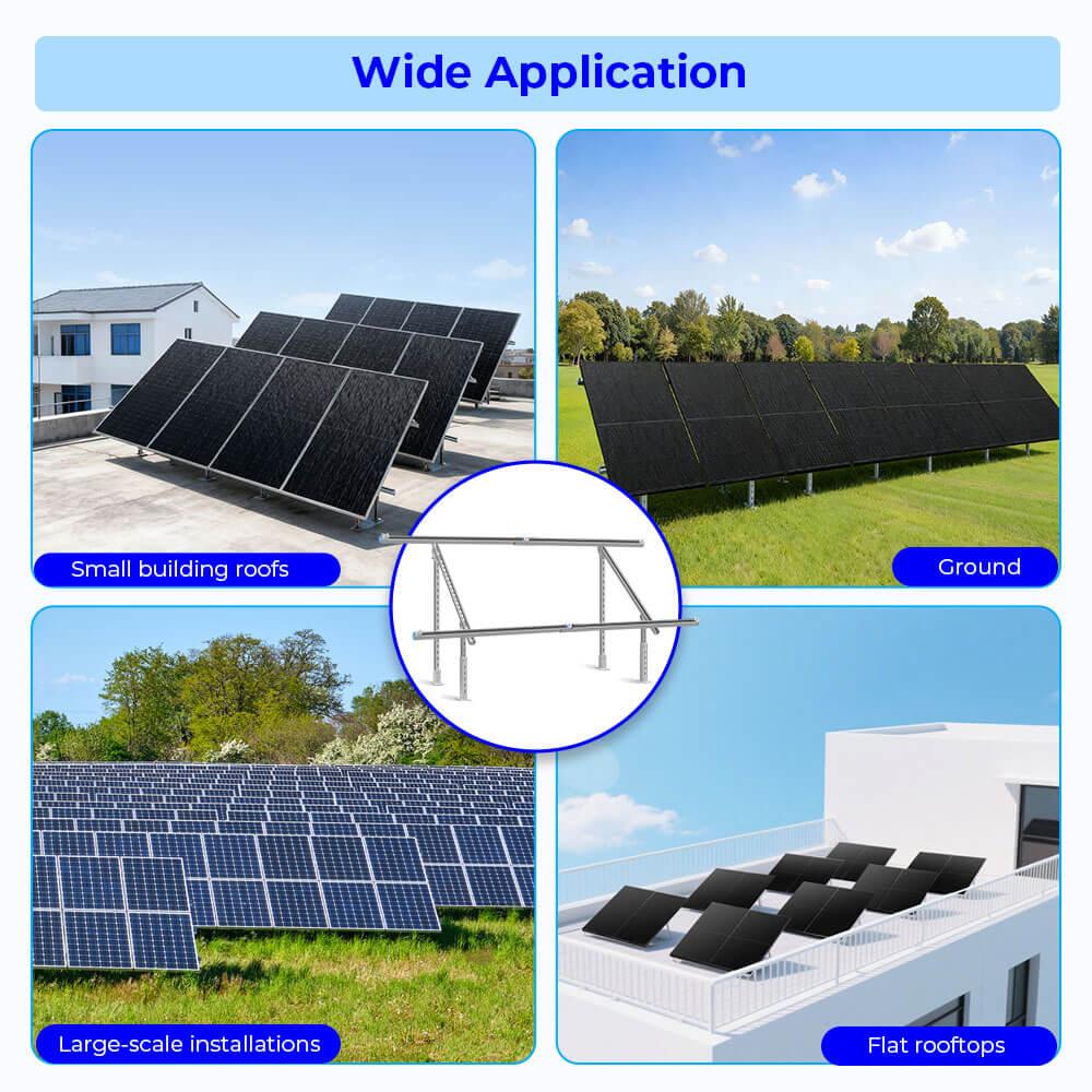 Sungold Power Modular & Expandable Ground Mount Brackets for 2× 400W–590W Solar Panels - OVERLANDERS Outfitter