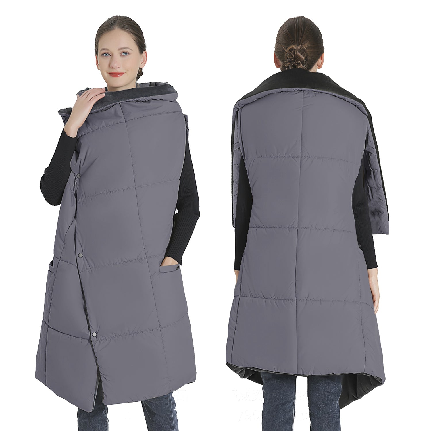 USB Heated Blanket Electric Heated Poncho Shawl Wrap Throw with Zipper Arm Holes Pocket 3 Heating Levels 6 Zones Dual Switch 5V/2A Machine Washable fo - OVERLANDERS Outfitter
