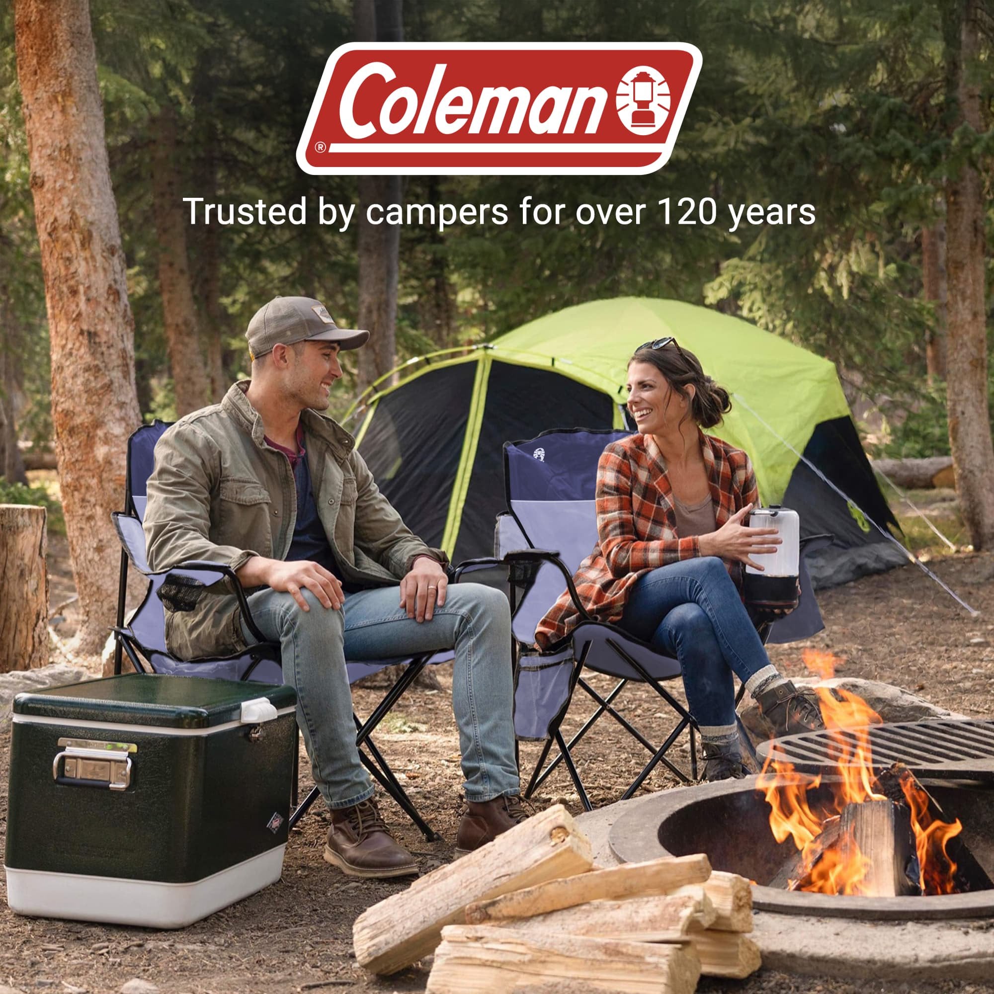 Coleman Big and Tall Quad Camping Chair - Skyfall Blue - OVERLANDERS Outfitter