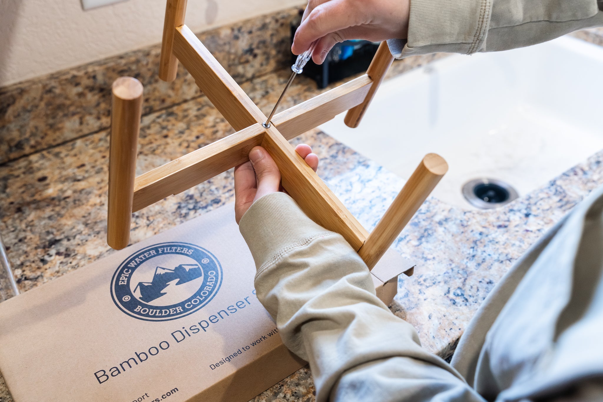 Dispenser Bamboo Stand - OVERLANDERS Outfitter