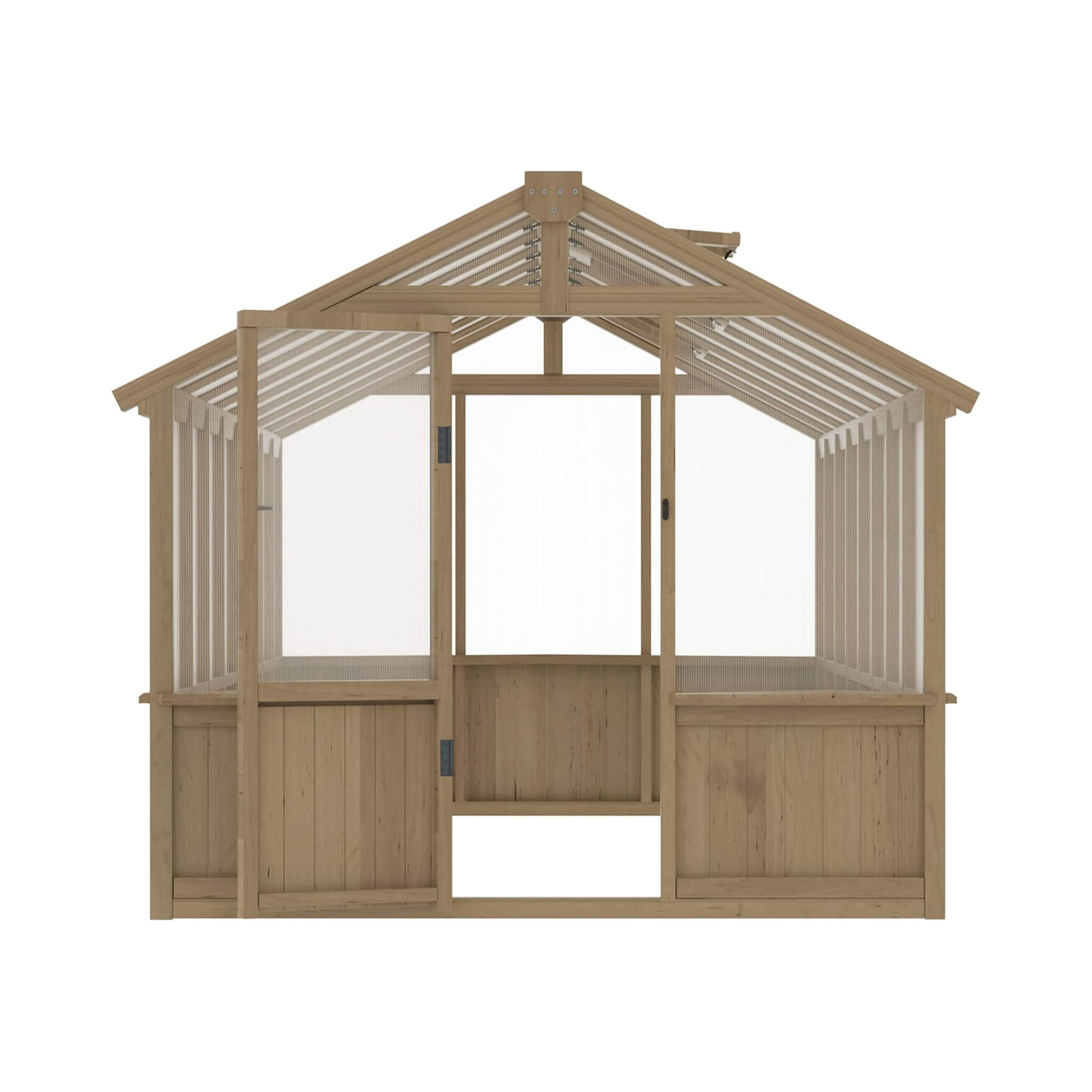 [08X16FT] Large Heavy-Duty Outdoor Wooden Greenhouse With 6MM Polycarbonate Panels And Vent Roof (SAK18467) - We The Collective