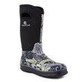 Purple Roper Barnyard Paisley women's rain boot by HatCountry with floral paisley pattern and waterproof design.
