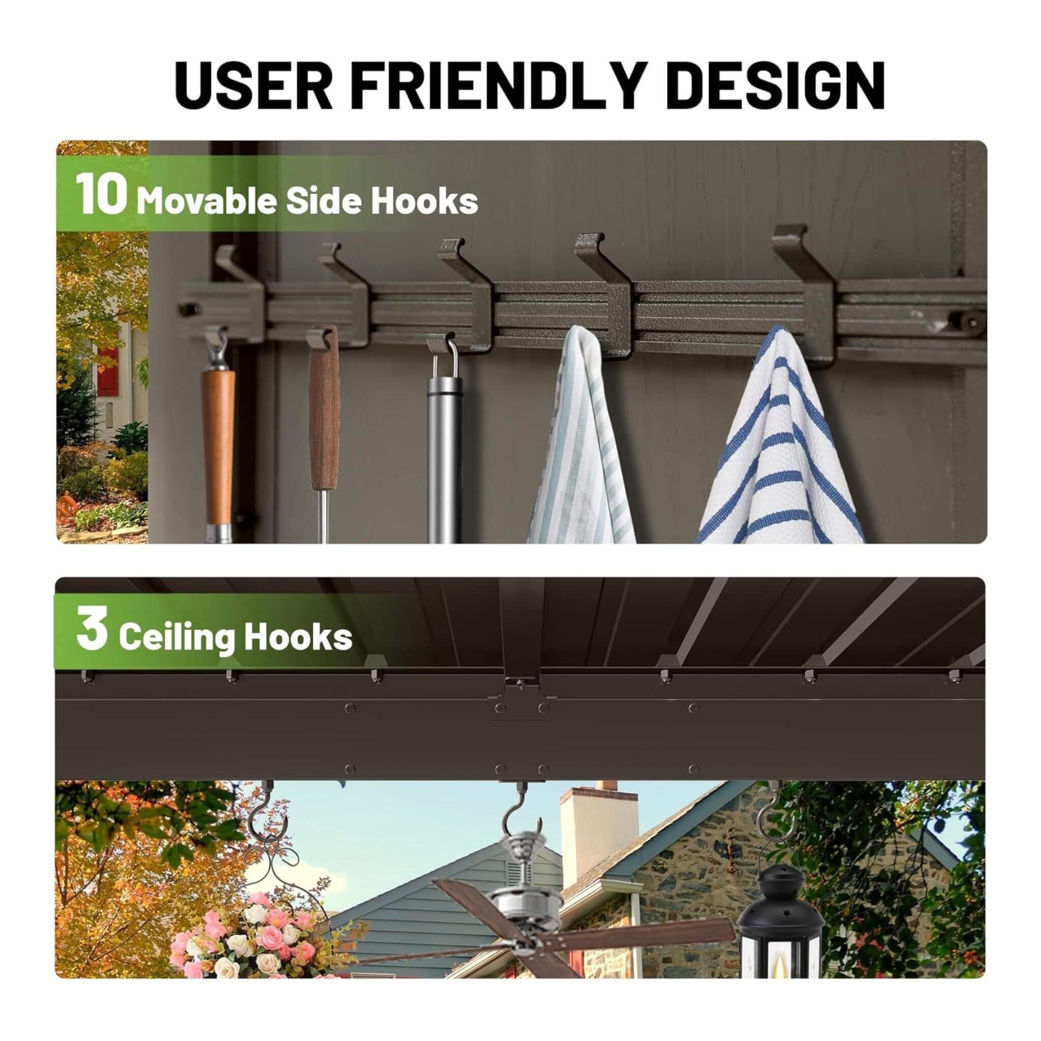 09x10ft Alora Premium outdoor hardtop grill gazebo with shelves, featuring a user-friendly design for outdoor cooking.