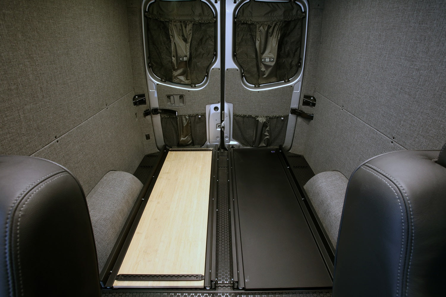 RB Components 60-inch DIY slide tray kit with metal rails and construction parts, ready for custom installation.