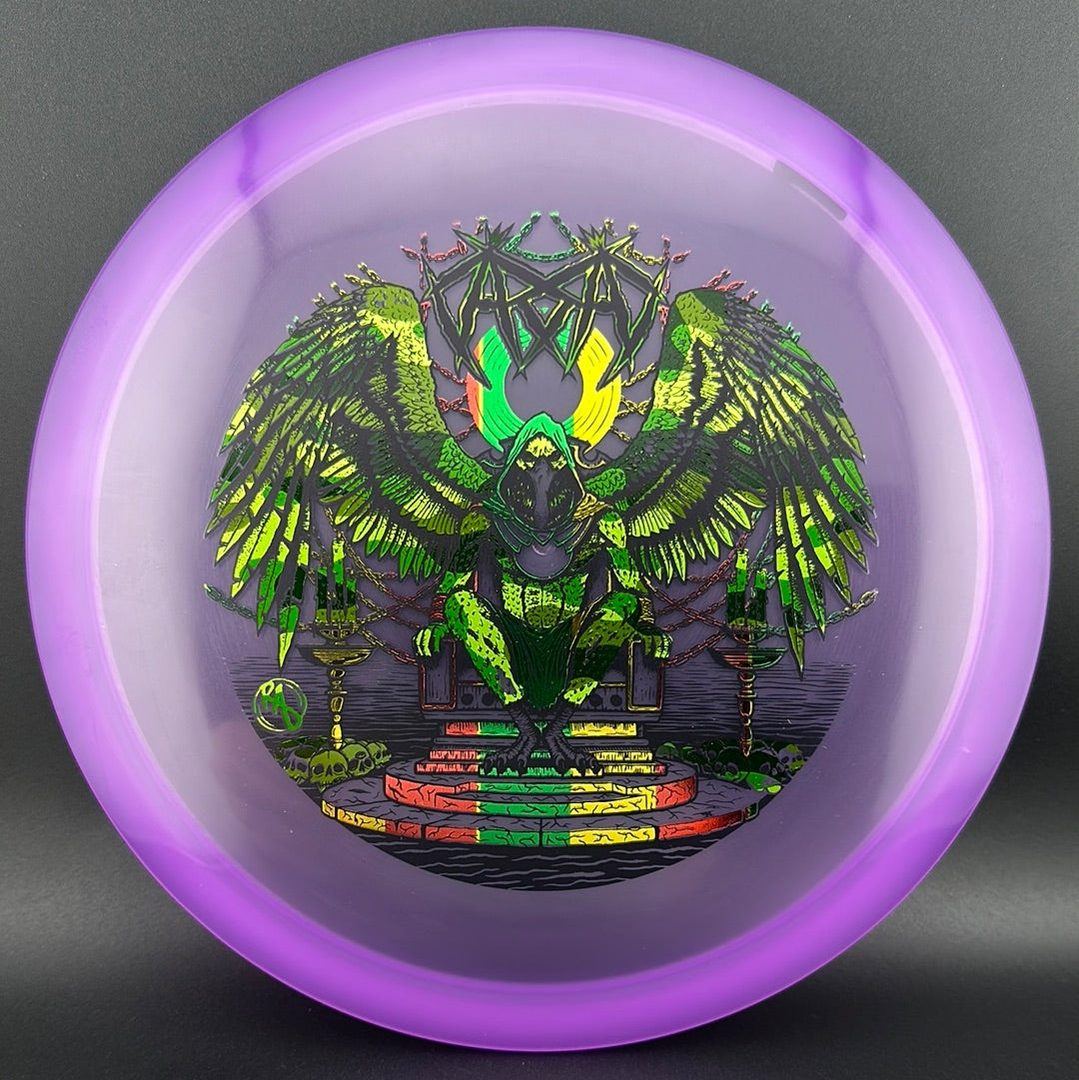 CryZtal Buzzz disc golf disc by Rare Air Discs featuring Karudi the Overseer artwork from Cult of RAD collection.