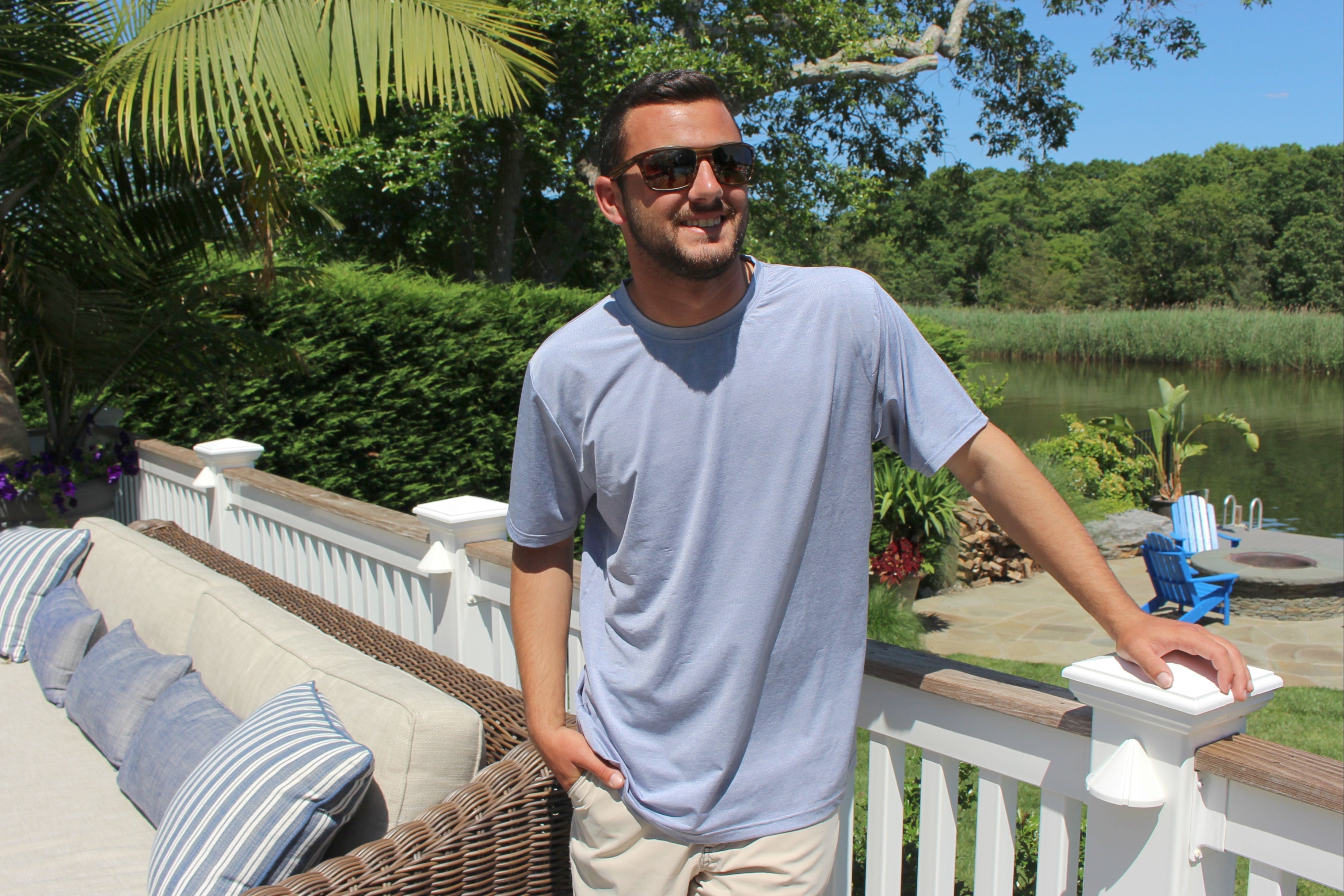White Water Life Bimini Performance Tee with short sleeves, lightweight fabric, and a casual fit ideal for active wear.